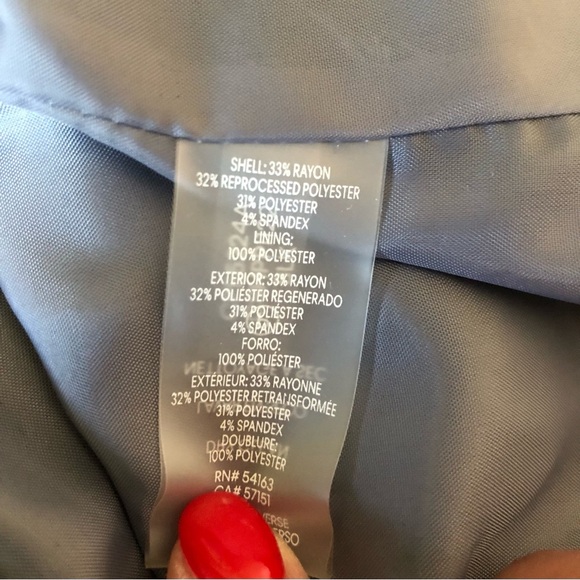 NWT CALVIN KLEIN Classic Black One-Button Blazer Suit Jacket Size 10P - Picture 9 of 10